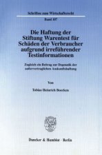 Die Haftung der Stiftung Warentest für Schäden der Verbraucher aufgrund irreführender Testinformationen.