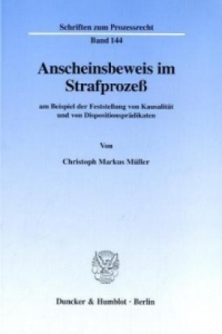 Anscheinsbeweis im Strafprozeß