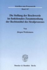 Die Stellung der Beschwerde im funktionalen Zusammenhang der Rechtsmittel des Strafprozesses.