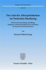 Das Amt des Alterspräsidenten im Deutschen Bundestag.