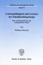 Leistungsfähigkeit und Grenzen des Subsidiaritätsprinzips.