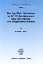 Der Begriff der Subvention im WTO-Übereinkommen über Subventionen und Ausgleichsmaßnahmen.