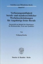 Verfassungsmäßigkeit berufs- und standesrechtlicher Werbebeschränkungen für Angehörige freier Berufe.