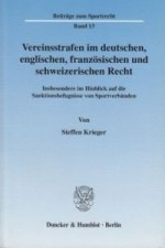 Vereinsstrafen im deutschen, englischen, französischen und schweizerischen Recht.