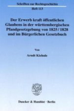 Der Erwerb kraft öffentlichen Glaubens in der württembergischen Pfandgesetzgebung von 1825/1828 und im Bürgerlichen Gesetzbuch.