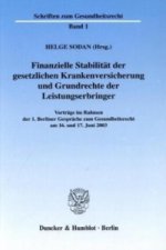 Finanzielle Stabilität der gesetzlichen Krankenversicherung und Grundrechte der Leistungserbringer.