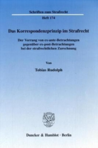 Das Korrespondenzprinzip im Strafrecht.