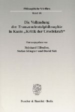 Die Vollendung der Transzendentalphilosophie in Kants »Kritik der Urteilskraft«.
