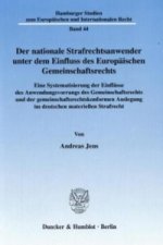 Der nationale Strafrechtsanwender unter dem Einfluss des Europäischen Gemeinschaftsrechts.