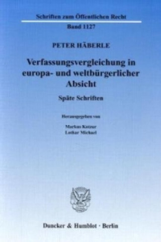 Verfassungsvergleichung in europa- und weltbürgerlicher Absicht.