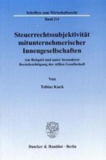 Steuerrechtssubjektivität mitunternehmerischer Innengesellschaften.