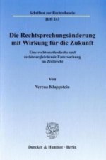Die Rechtsprechungsänderung mit Wirkung für die Zukunft.