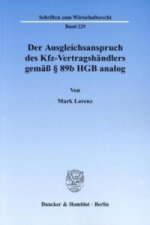 Der Ausgleichsanspruch des Kfz-Vertragshändlers gemäß 89b HGB analog.