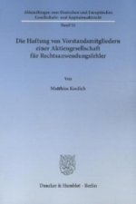 Die Haftung von Vorstandsmitgliedern einer Aktiengesellschaft für Rechtsanwendungsfehler