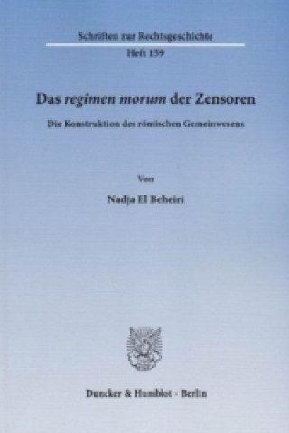 Das regimen morum der Zensoren.