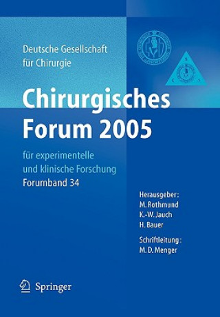 Chirurgisches Forum 2005 Fur Experimentelle Und Klinische Forschung