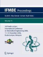 3rd Kuala Lumpur International Conference on Biomedical Engineering 2006