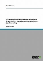 Rolle des Marketing in der modernen Organisation - Aufgaben und Konzeptionen des Marketing