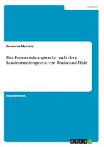 Das Presseordnungsrecht nach dem Landesmediengesetz von Rheinland-Pfalz