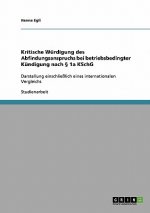 Kritische Wurdigung Des Abfindungsanspruchs Bei Betriebsbedingter Kundigung Nach 1a Kschg