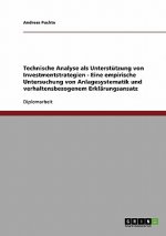 Technische Analyse als Unterstutzung von Investmentstrategien - Eine empirische Untersuchung von Anlagesystematik und verhaltensbezogenem Erklarungsan
