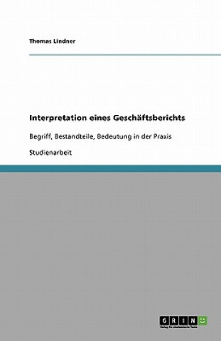 Interpretation eines Geschaftsberichts