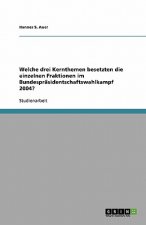 Welche Drei Kernthemen Besetzten Die Einzelnen Fraktionen Im Bundesprasidentschaftswahlkampf 2004?