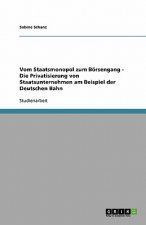 Vom Staatsmonopol zum Börsengang - Die Privatisierung von Staatsunternehmen am Beispiel der Deutschen Bahn