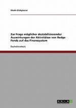 Zur Frage moeglicher destabilisierender Auswirkungen der Aktivitaten von Hedge Fonds auf das Finanzsystem