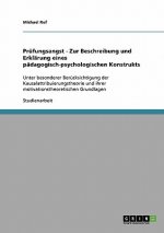 Prufungsangst - Zur Beschreibung und Erklarung eines padagogisch-psychologischen Konstrukts