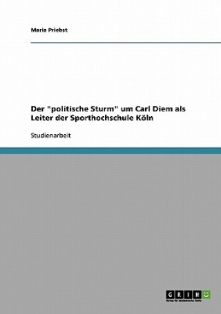 politische Sturm um Carl Diem als Leiter der Sporthochschule Koeln