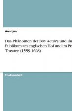 Phanomen der Boy Actors und ihr Publikum am englischen Hof und im Private Theatre (1559-1608)