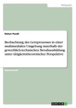 Beobachtung des Lernprozesses in einer multimedialen Umgebung innerhalb der gewerblich-technischen Berufsausbildung unter tätigkeitstheoretischer Pers