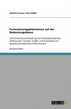 Formulierungsphanomene auf der Bedeutungsebene