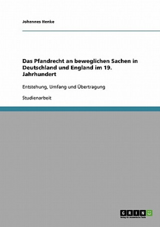 Pfandrecht an beweglichen Sachen in Deutschland und England im 19. Jahrhundert