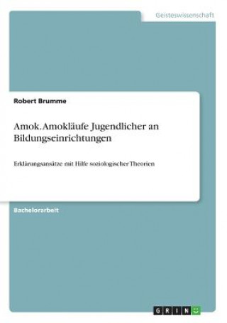 Amok. Amokläufe Jugendlicher an Bildungseinrichtungen