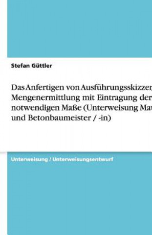 Das Anfertigen von Ausführungsskizzen zur Mengenermittlung mit Eintragung der notwendigen Maße (Unterweisung Maurer- und Betonbaumeister / -in)