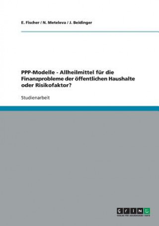 Public Private Partnerships (Ppp)-Modelle. Allheilmittel F r Die Finanzprobleme Der  ffentlichen Haushalte Oder Risikofaktor?