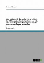 Wie wirken sich die grossen Unterschiede im Bildungsstand zwischen Personen mit und ohne Migrationshintergrund auf die spatere Stellung im Beruf aus?
