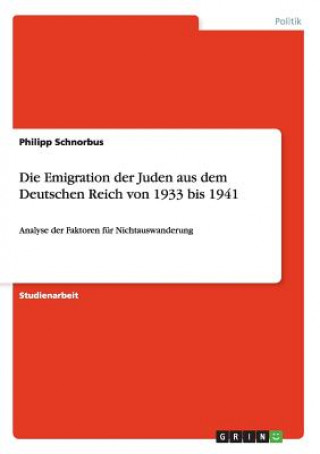 Die Emigration der Juden aus dem Deutschen Reich von 1933 bis 1941