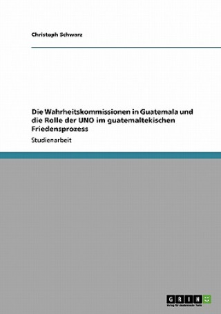 Wahrheitskommissionen in Guatemala und die Rolle der UNO im guatemaltekischen Friedensprozess