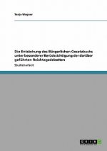 Entstehung des Burgerlichen Gesetzbuchs unter besonderer Berucksichtigung der daruber gefuhrten Reichtagsdebatten