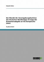 Wandel der Gesetzgebungsfunktion des Deutschen Bundestages im Zuge der Kompetenzabgabe an die Europaische Union