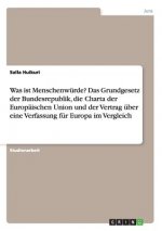 Was Ist Menschenw rde? Das Grundgesetz Der Bundesrepublik, Die Charta Der Europ ischen Union Und Der Vertrag  ber Eine Verfassung F r Europa Im Vergle