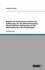Besteht ein Unterschied zwischen der Auffassung von der Wahrnehmung bei Husserl und der Auffassung von der Wahrnehmung in der Psychologie?