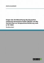Folgen der Nichtbeachtung des Deutschen Corporate Governance Kodex (DCGK) und der Vorschriften zur Entsprechens-Erklarung nach  161 AktG