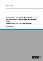 klassische Dichotomie der naturlichen und der kunstlichen Ordnung in der griechischen Antike