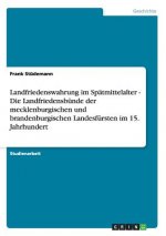 Landfriedenswahrung im Spatmittelalter - Die Landfriedensbunde der mecklenburgischen und brandenburgischen Landesfursten im 15. Jahrhundert