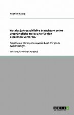 Hat das jahreszeitliche Brauchtum seine ursprungliche Relevanz fur den Einzelnen verloren?