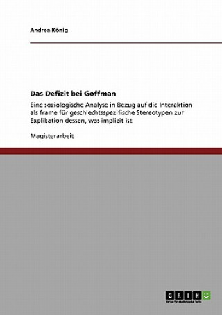Defizit bei Goffman
